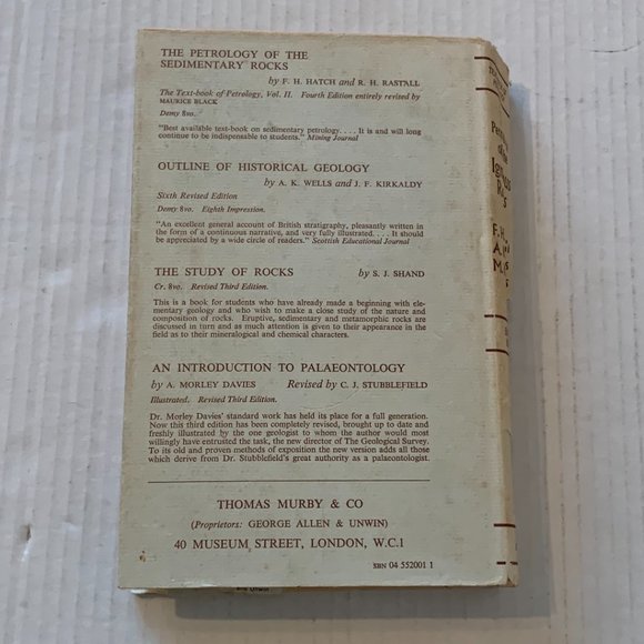 Petrology of the Igneous Rocks HC Book with Dust Jacket 1961 - Picture 2 of 14